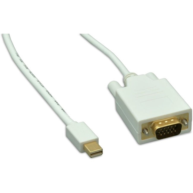 ENET VGA Male to Mini DisplayPort Male 32 AWG White Cable 6FT VGAM-MDPM-WH-6F