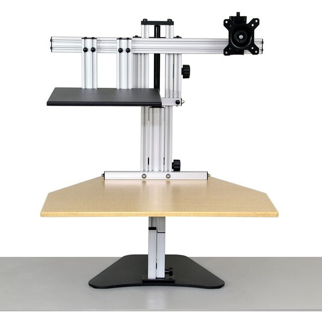 ERGO DESKTOP Hybrid Kangaroo Sit and Stand Workstation Maple Minimally Assembled ED-HK-MAP-5B
