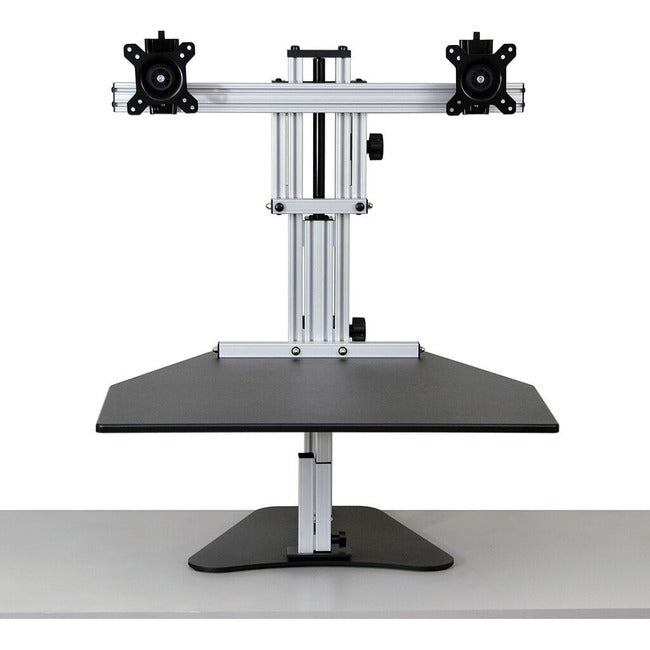 Ergo Desktop Kangaroo Elite Sit And Stand Workstation Black Minimally Assembled