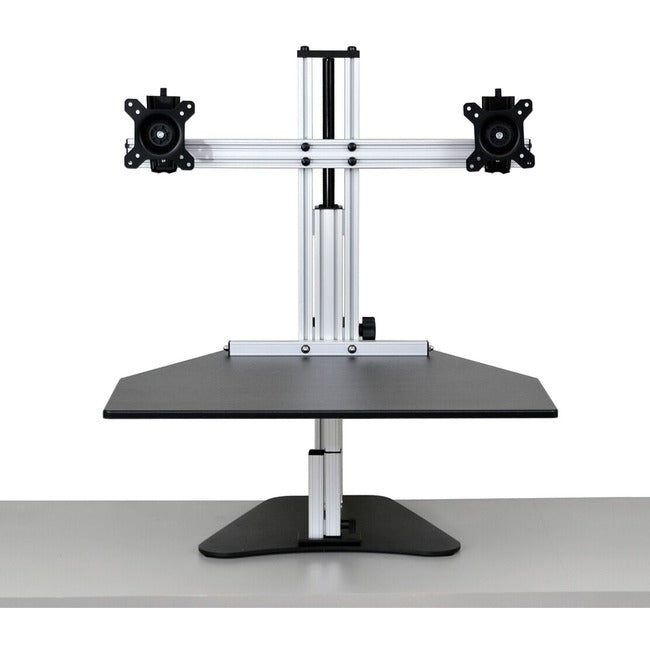ERGO DESKTOP Wallaby Elite Sit and Stand Workstation, Black, Fully Assembled ED-WALE-BLK-FA