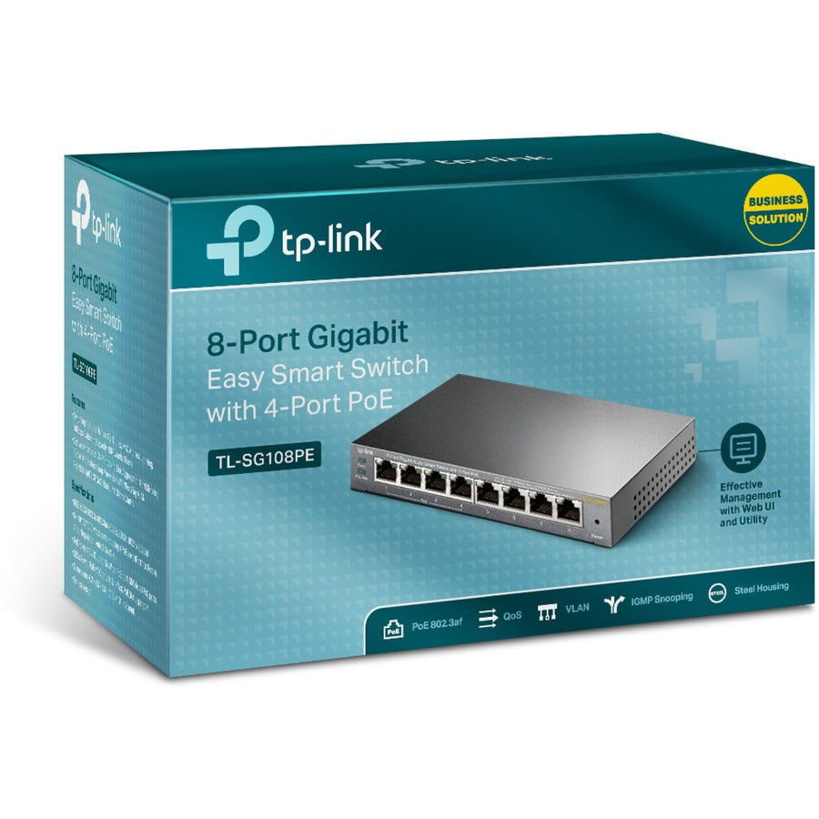 Easy Smart Switch - TP-Link 8-Port Gigabit PoE+ Business Networking | TP-Link TL-SG108PE