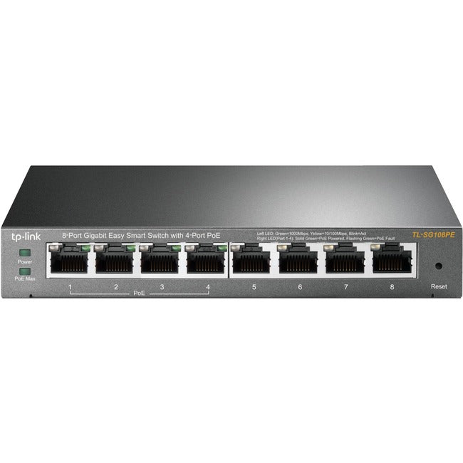 Easy Smart Switch - TP-Link 8-Port Gigabit PoE+ Business Networking | TP-Link TL-SG108PE