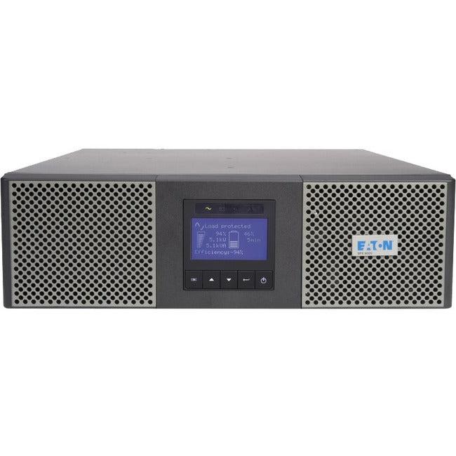 Eaton 9PX 6000VA 5400W 208V Online Double-Conversion UPS - L6-30P, 2 L6-20R, 2 L6-30R, Hardwired Output, 10 ft. Input Cord, Cybersecure Network Card, Extended Run, 3U - Battery Backup 9PX6K-10
