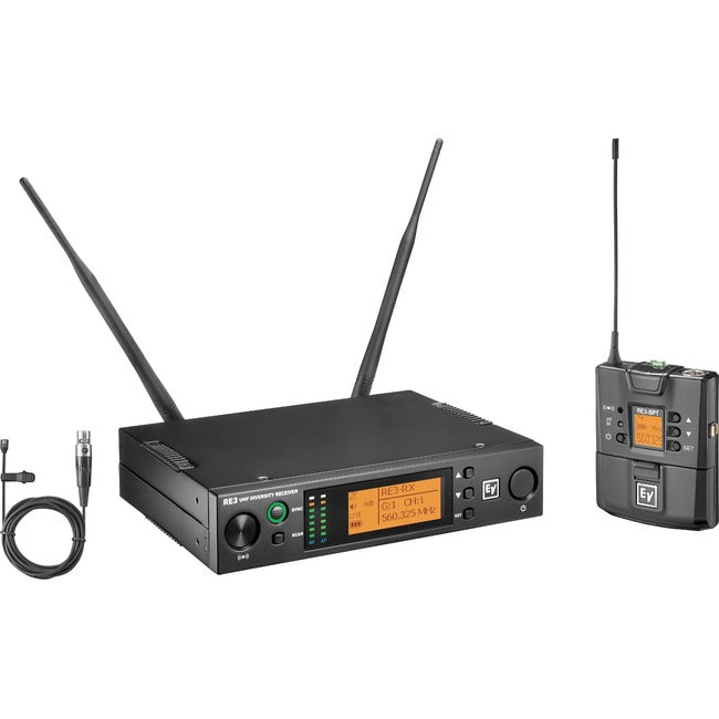 Electro-Voice UHF Wireless Set Featuring OL3 Omnidirectional Lavalier Microphone RE3-BPOL-5H