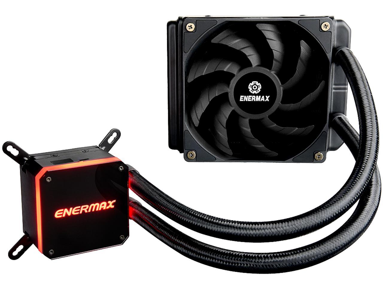 Enermax Liqmax Iii 120 Performance, All-In-One Cpu Liquid Cooler For Am4 / Lga1200, 120Mm Radiator, Dual-Chamber Water Block, Dual-Convex Blade Fan