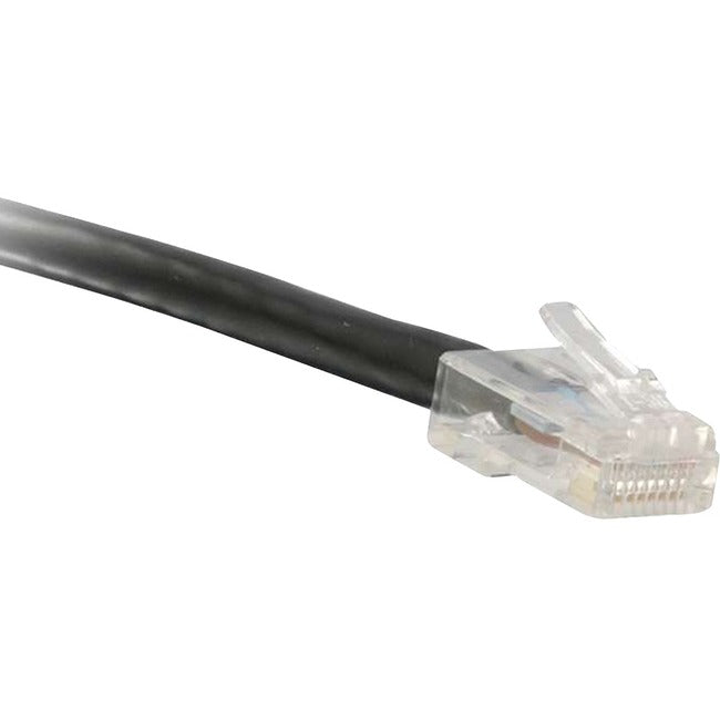 ENET Cat5e Black 10 Foot Non-Booted (No Boot) (UTP) High-Quality Network Patch Cable RJ45 to RJ45 - 10Ft C5E-BK-NB-10-ENC