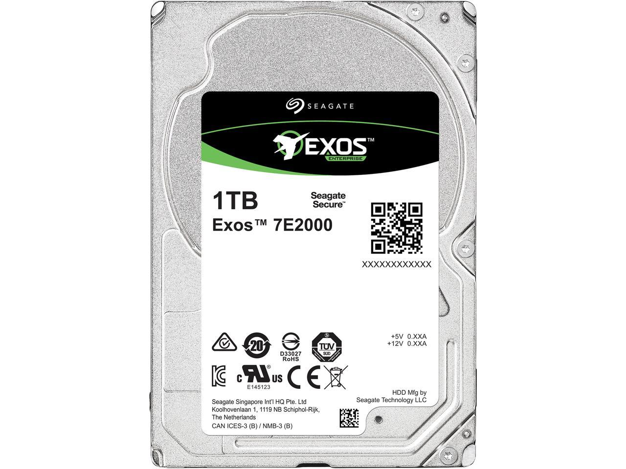 Enterprise SAS Hard Drive - Seagate Exos 7E2000 1TB Data Center Storage | Tecisoft ST1000NX0333