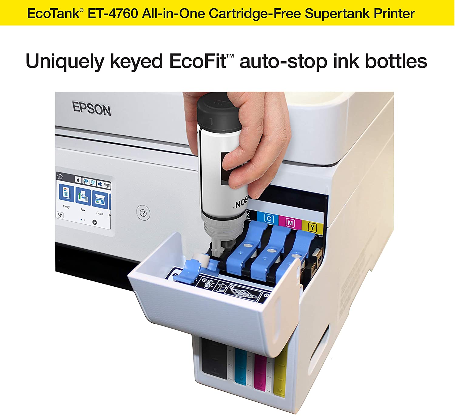 Epson Ecotank Et-4760 Wireless Color All-In-One Cartridge-Free Supertank Printer