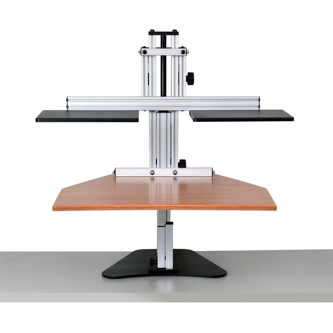 Ergo Desktop Dual Kangaroo Sit and Stand Workstation Cherry Minimally Assembled ED-DK-CHE-5B