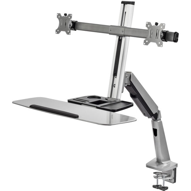 Ergonomic Standing Desk Converter With Height Adjustable Keyboard & Counterbalance Monitor Mount CE-MT2G12-S1