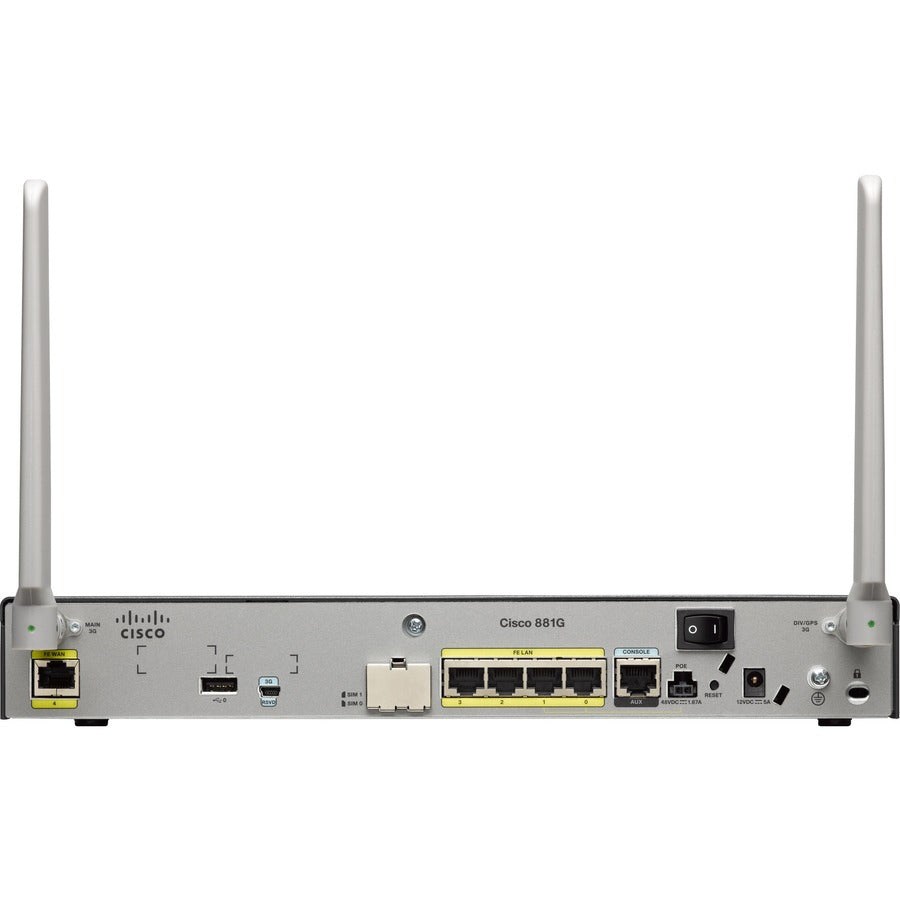Ethernet Gigabit Router - Refurbished Cisco C881 Integrated Services Router | Tecisoft C881-K9-RF