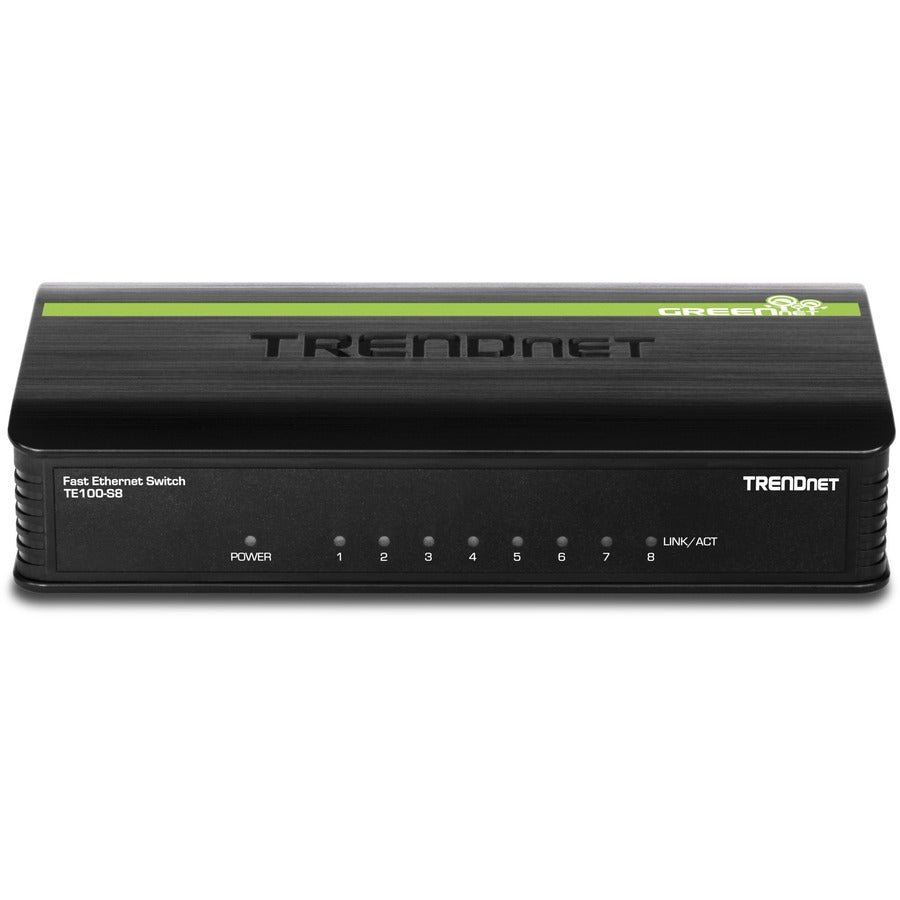 Ethernet Switches - 8-Port Energy Efficient Desktop Switch | TRENDnet TE100-S8