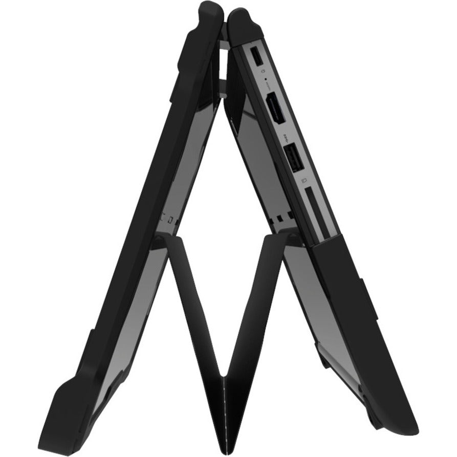 Extreme Shell-S for Lenovo 300e G2 2:1 Yoga Chromebook 11 (Fit for Intel/AMD/MTK) (Black/Clear)" LN-ESS-300E-G2-BCLR