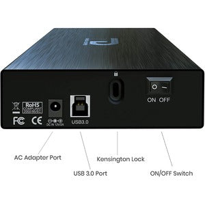 Fantom Drives 16TB External Hard Drive - GFORCE 3 Pro - 7200RPM, USB 3, Aluminum, Black, GF3B16000UP