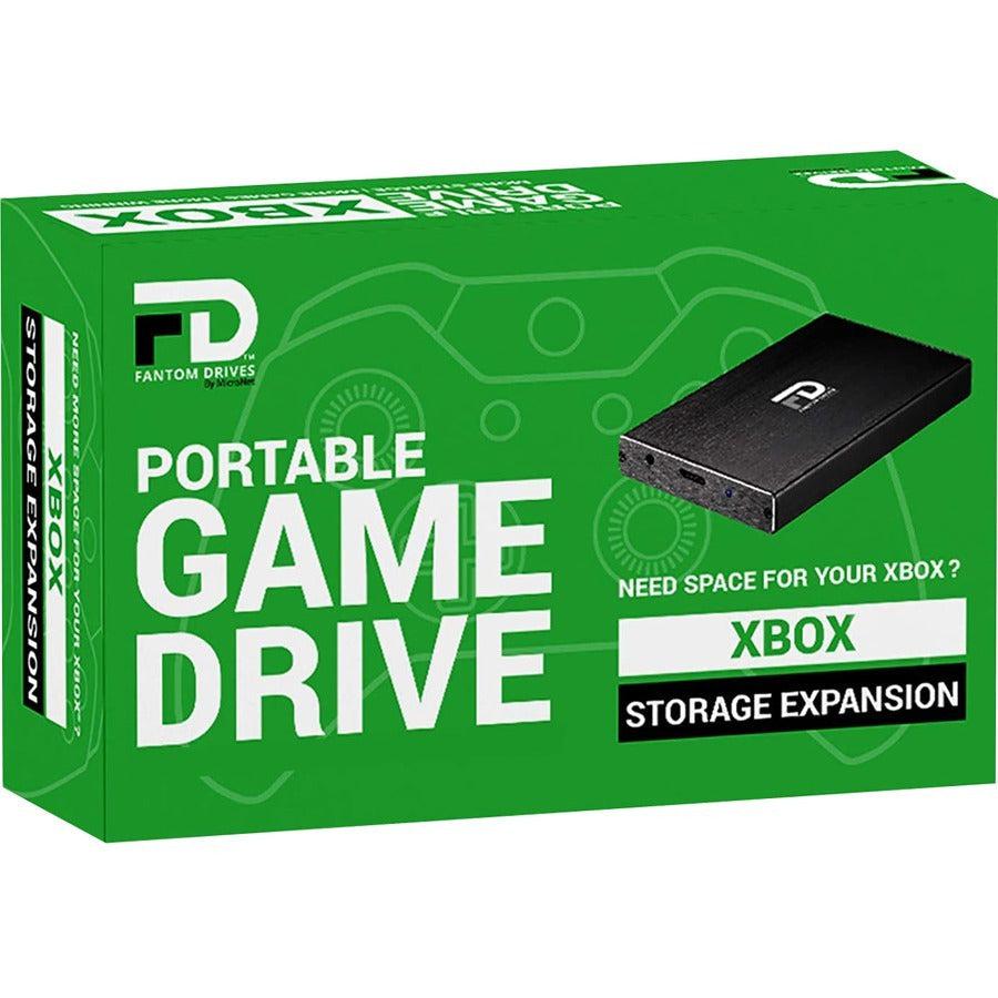 Fantom Drives FD 3TB Xbox Portable Hard Drive - USB 3.2 Gen 1 - 5Gbps - Aluminum - Black - Compatible with Xbox One, Xbox One S, Xbox One X - Made with High Quality Aluminum - No Power Supply Needed - 1 Year Warranty - (XB-3TB-PGD)