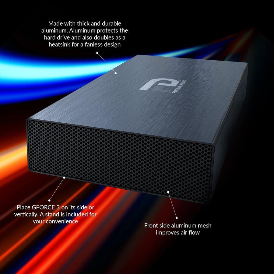 Fantom Drives G-Force3 Pro 4Tb Usb 3.0 3.5" Aluminum Desktop External Hard Drive Gf3B4000Up Black