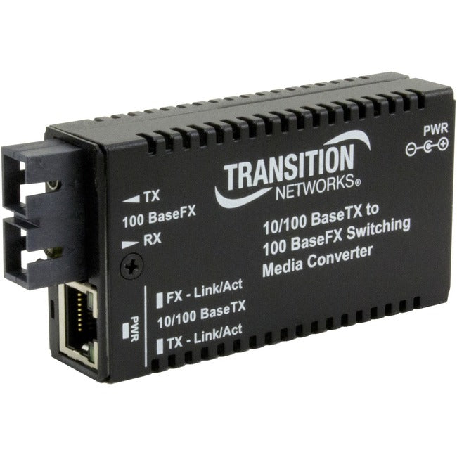 Fast Ethernet Media Converter 10/100Base-TX - Single Mode Wall Mount | TECISOFT M/E-PSW-FX-02(SM)-NA