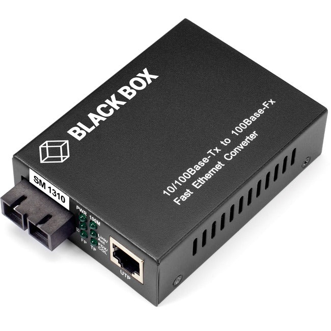 Fast Ethernet Media Converter - Black Box LHC212A 10/100BASE-TX to 100BASE-FX Singlemode 1310nm 20km | TECISOFT