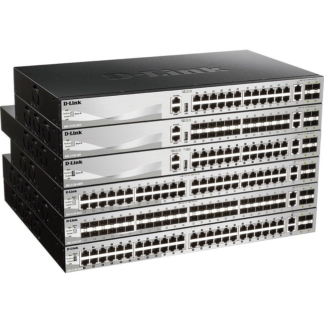 Fiber Ethernet Switches - 54-Port Stackable Managed Gigabit Switch | TecISoft DGS-3130-54S
