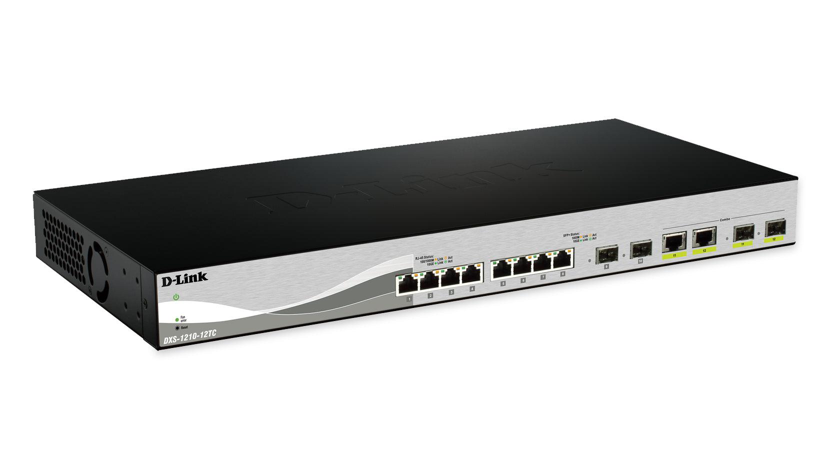 Fiber Ethernet Switches - D-Link DXS-1210-12SC 10 Gigabit Smart Managed | Tecisoft