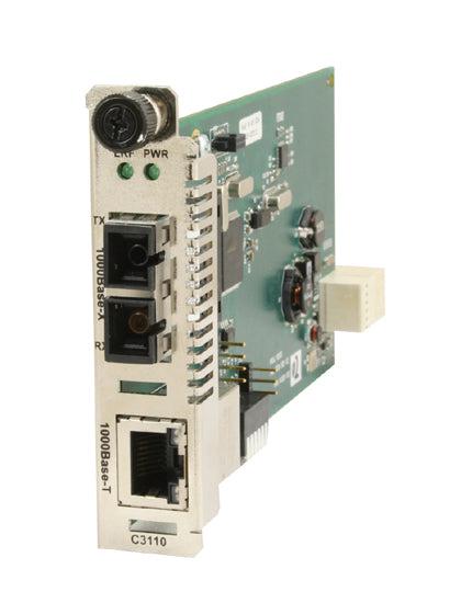 Fiber Ethernet Switches - ION C3110 Gigabit Media Converter | Transition Networks C3110-1014