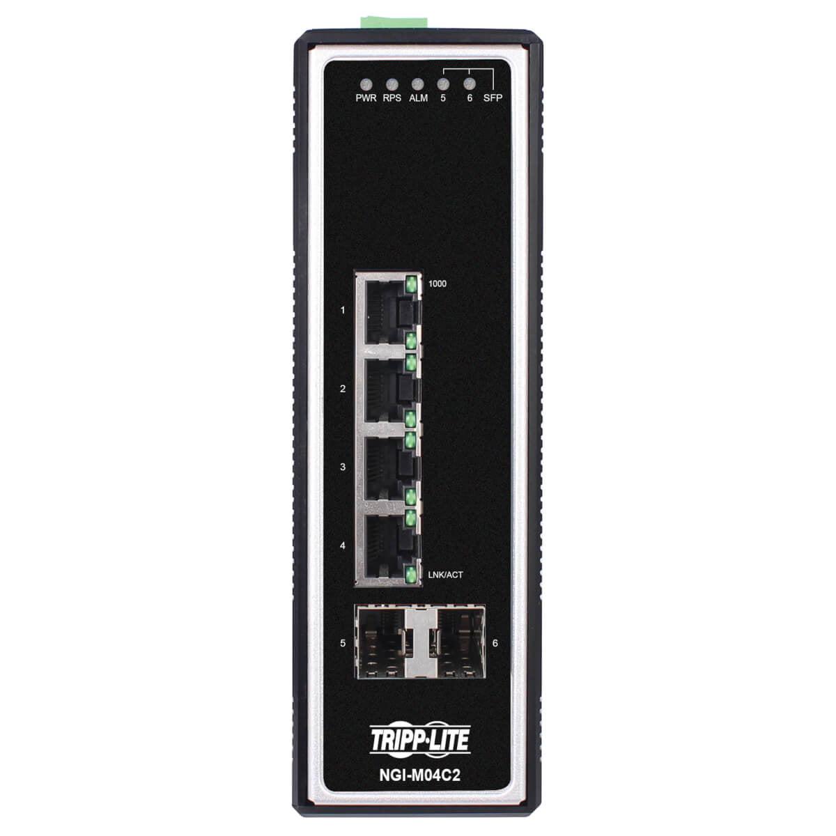 Fiber Ethernet Switches - Industrial Managed Gigabit Network Switch | Tecisoft NGI-M04C2