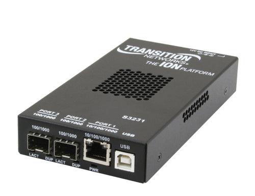 Fiber Ethernet Switches - S3230 Series Media Converter | Transition Networks S3231-1040-NA