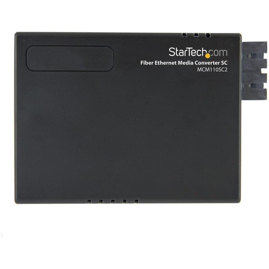 Fiber to Ethernet Media Converter Multi Mode SC 2km - StarTech MCM110SC2 TAA Compliant