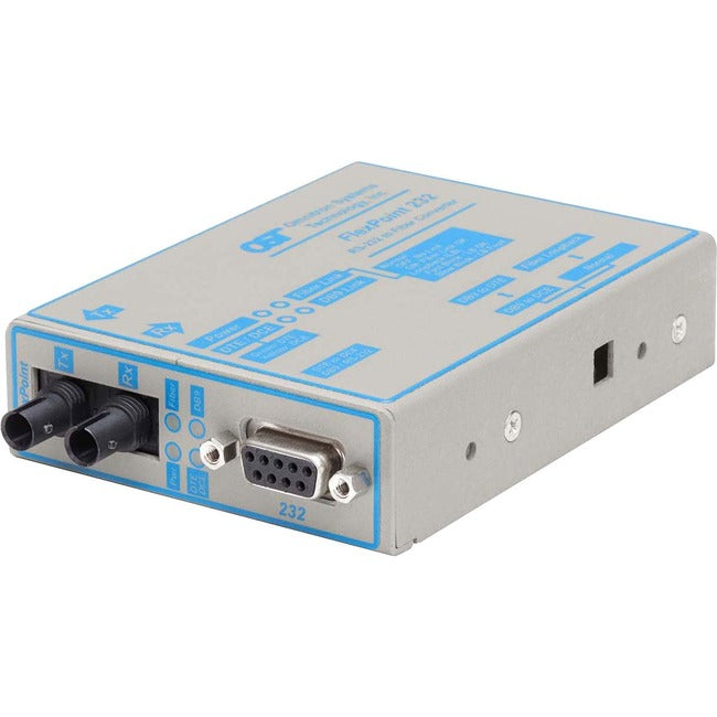 FlexPoint RS-232 Serial Fiber Media Converter DB-9 ST Multimode 2.5km 4481-1