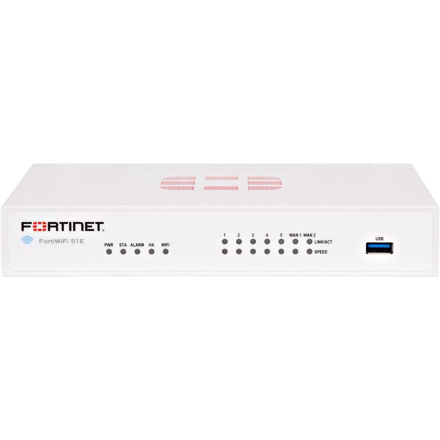 Fortinet 7 X Ge Rj45 Ports (Including 2 X Wan Port, 5 X Switch Ports), Wireless (802.11A/B/G/N), Fwf-51E-T