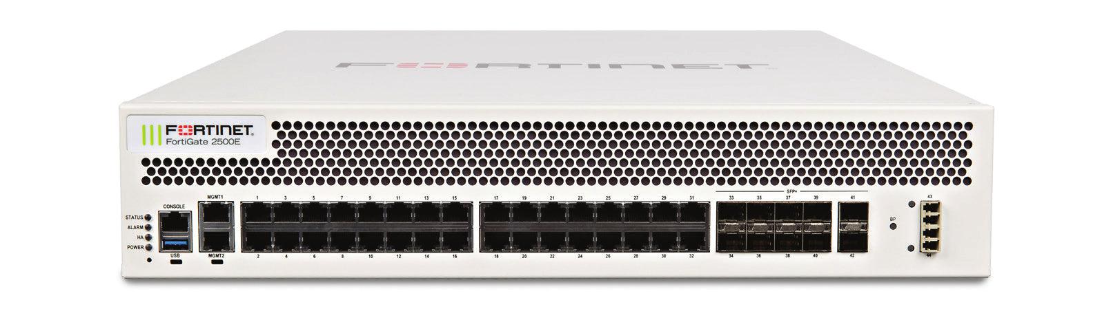 Fortinet Fortigate-2500E Hardware Plus 3 Year 24X7 Forticare And Fortiguard Enterprise Protection