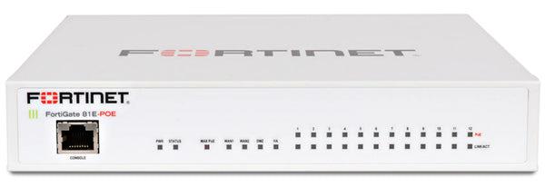 Fortinet Fortigate-81E-Poe Hardware Plus 3 Year 24X7 Forticare And Fortiguard Enterprise Protection