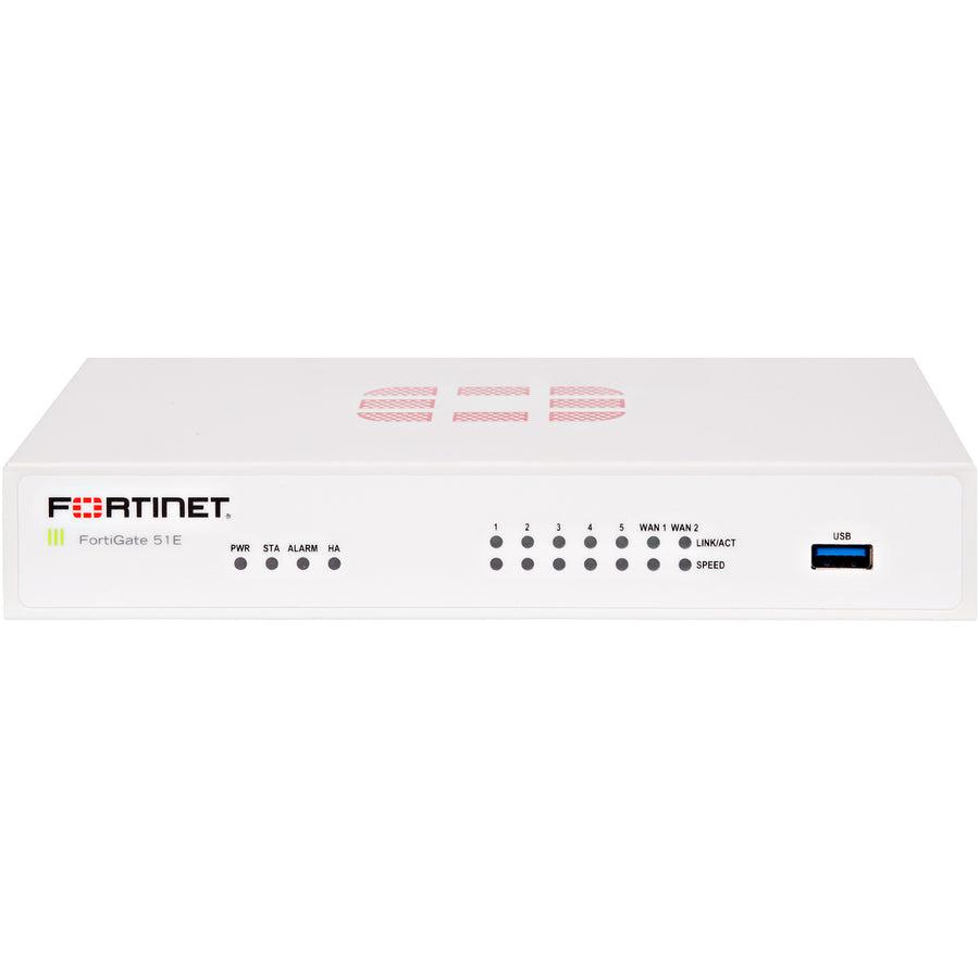 Fortinet Fortigate-51E Hardware Plus 5 Year 24X7 Forticare And Fortiguard Unified Threat Protection (Utp)