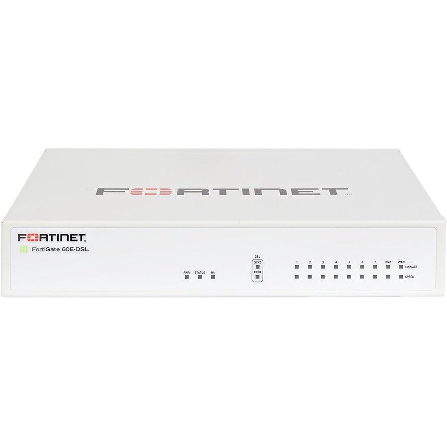 Fortinet Fortigate-60E-Dslj Hardware Plus 3 Year 24X7 Forticare And Fortiguard Enterprise Protection