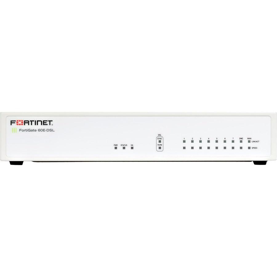 Fortinet Fortigate-60E-Dslj Hardware Plus 3 Year 24X7 Forticare And Fortiguard Enterprise Protection