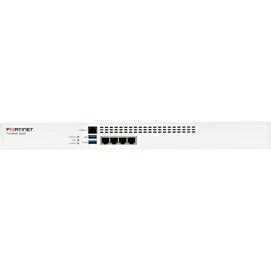 Fortinet Fortimail-200F Hardware Plus 3 Year 24X7 Forticare And Fortiguard Enterprise Atp Bundle