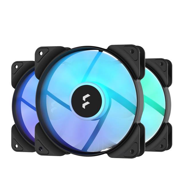 Fractal Design Aspect 12 Fd-F-As1-1207 Rgb 120Mm Pwm Wide 500-2000Rpm Range Black Frame 3-Pack Computer Case Fan