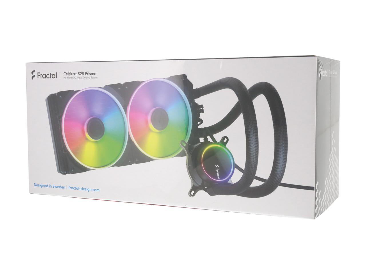 Fractal Design Celsius+ S28 Prisma Pwm Argb 280Mm Silent Performance Slim Radiator Aio Cpu Liquid/Water Cooler