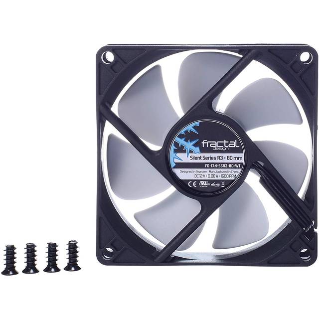 Fractal Design Fd-Fan-Ssr3-80-Wt Silent Series R3 80Mm Case Fan