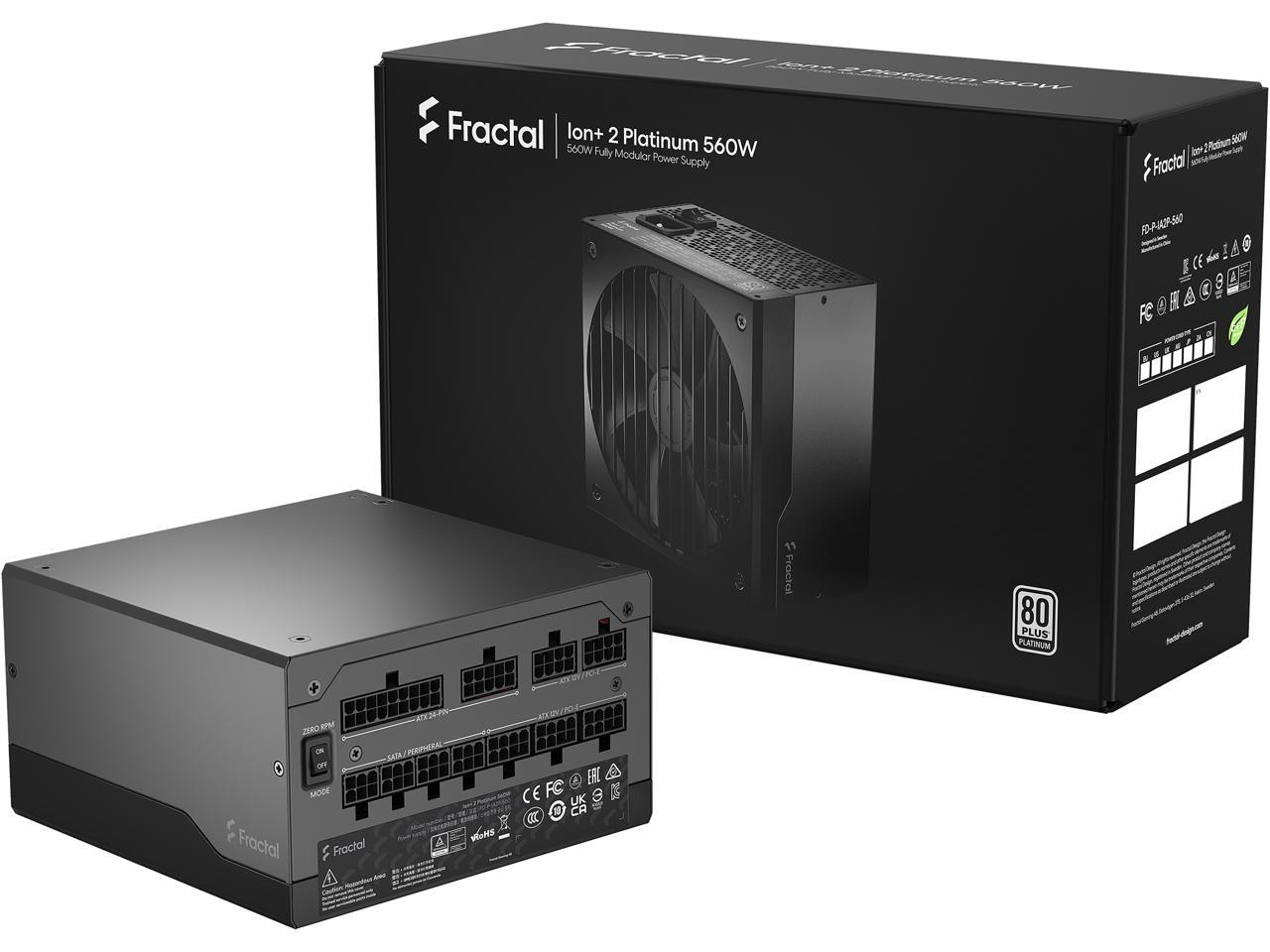 Fractal Design Ion+ 2 560W 80 Plus Platinum Certified 560W Full Modular Atx Power Supply/ Fd-P-Ia2P-560-Us