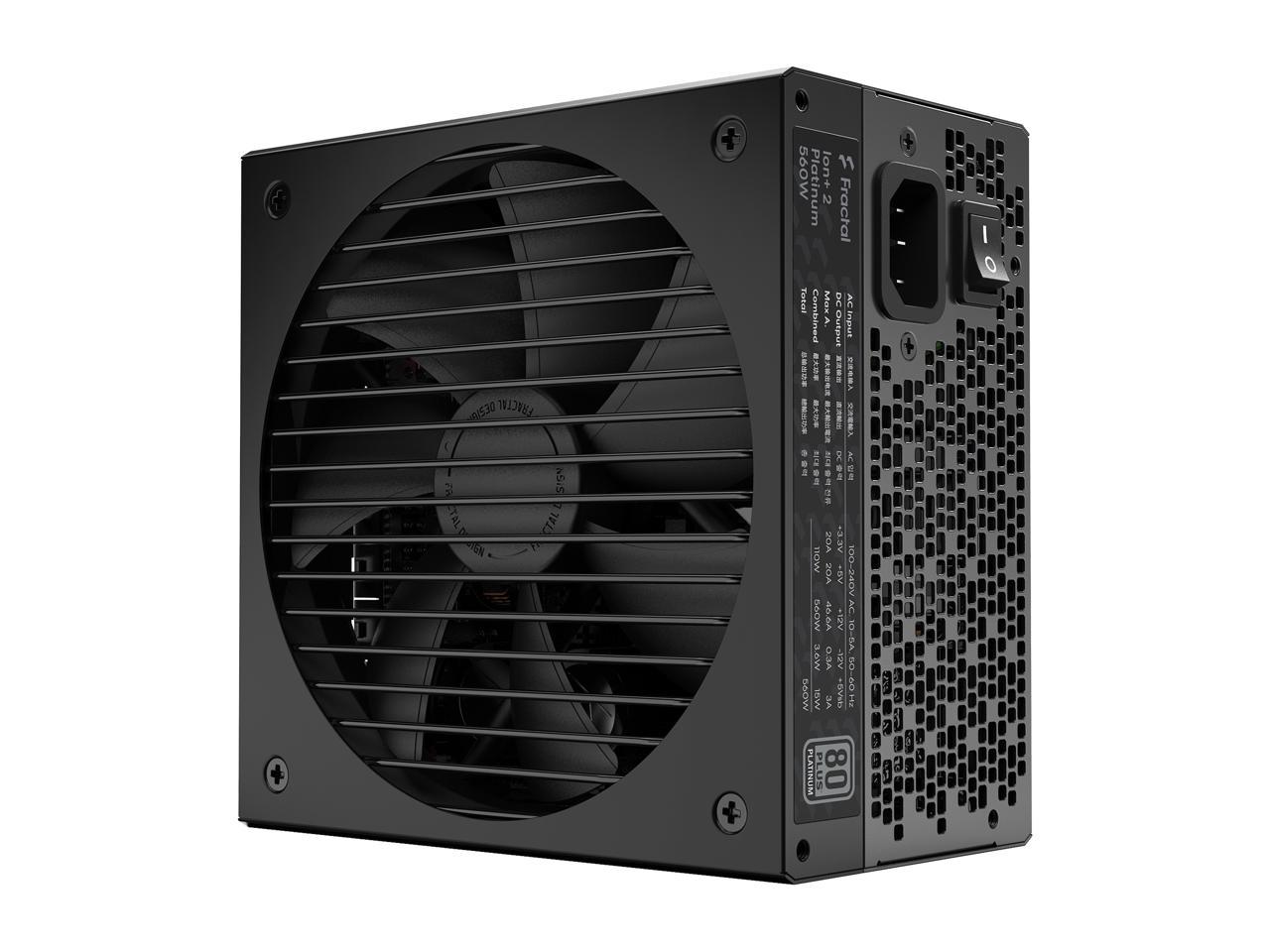 Fractal Design Ion+ 2 560W 80 Plus Platinum Certified 560W Full Modular Atx Power Supply/ Fd-P-Ia2P-560-Us