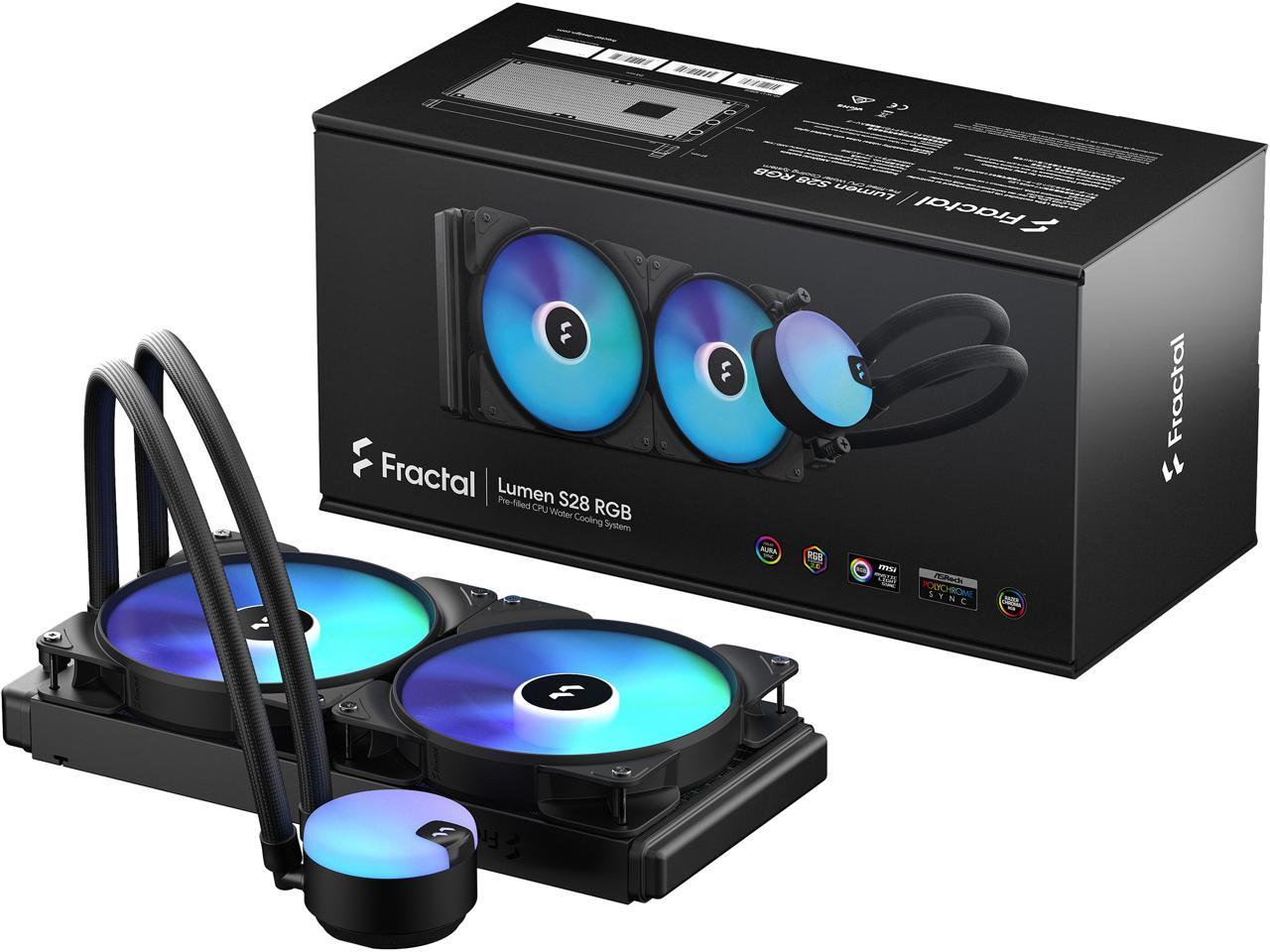 Fractal Design Lumen S28 Rgb Aspect 14 Rgb X2 Aio Cpu Liquid/Water Cooler/ Fd-W-L1-S2802