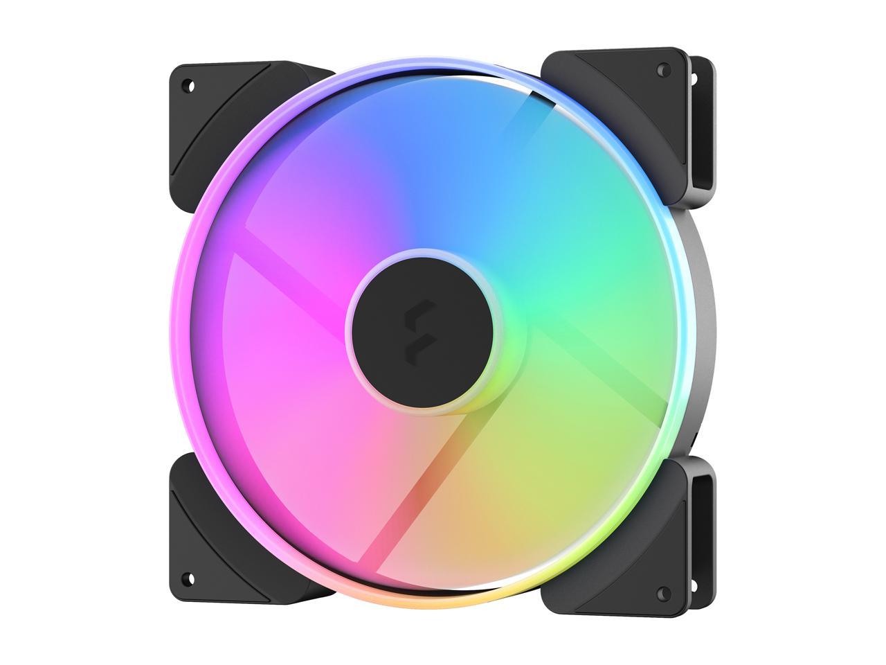 Fractal Design Prisma Al-18 Pwm 180 Mm Addressable Rgb Led Lls Bearing Computer Case Fan (2-Pack)