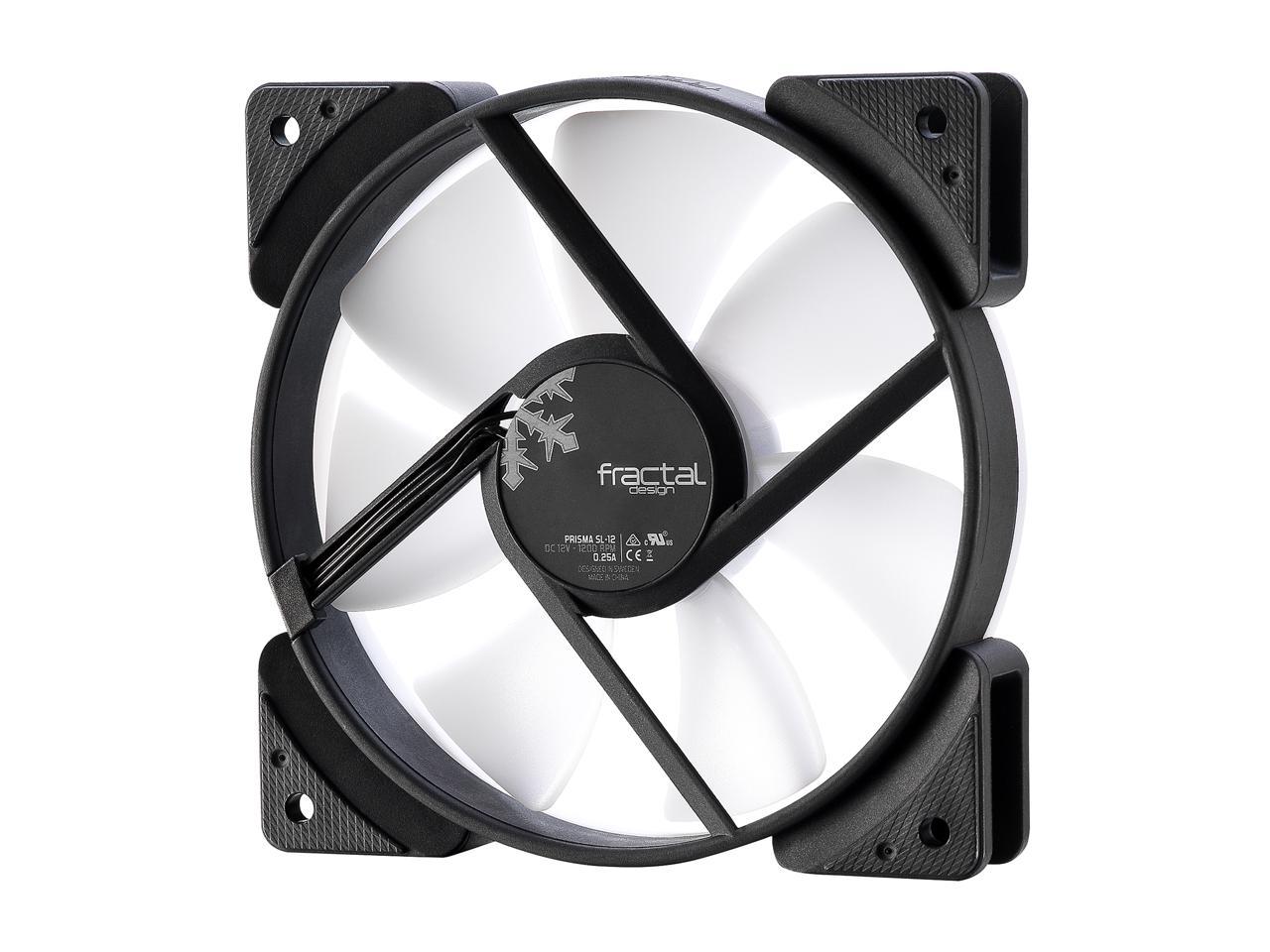 Fractal Design Prisma Sl-12 120Mm White Led Long Life Sleeve Bearing Computer Case Fan