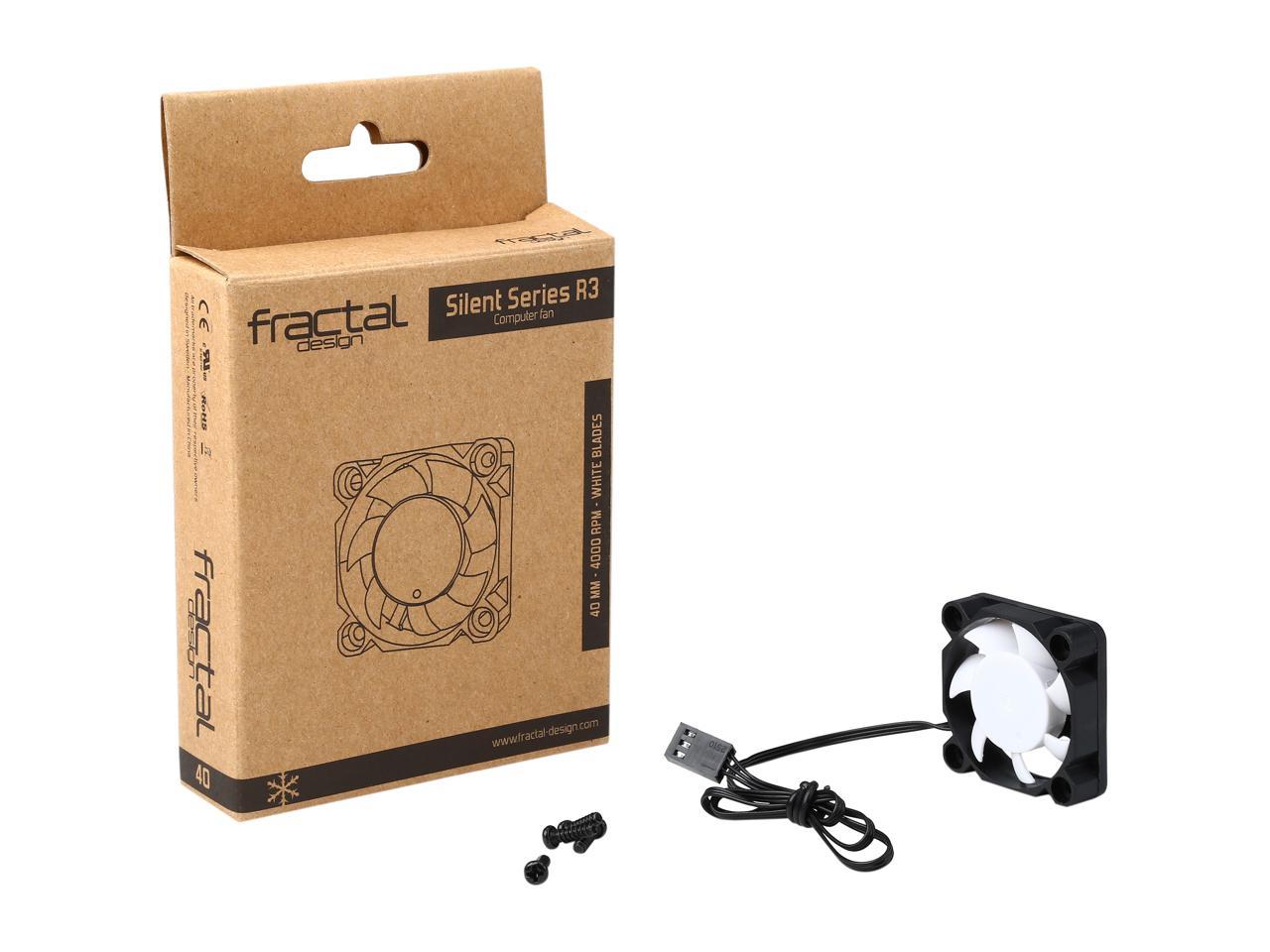 Fractal Design Silent Series R3 40Mm Silence Optimized Rifle Bearing Black/White Computer Case Fan