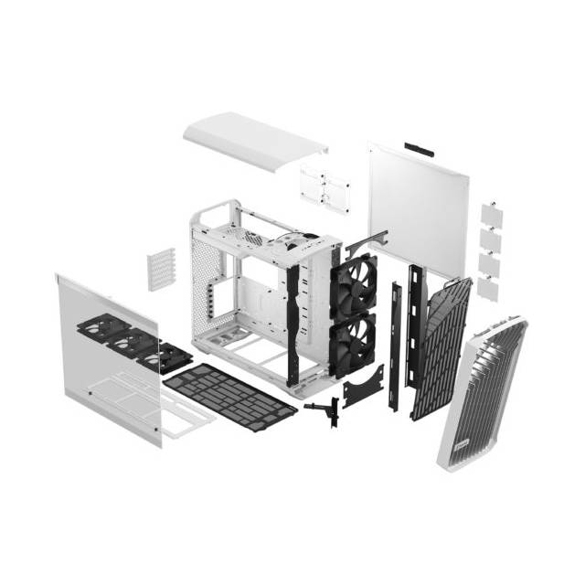 Fractal Design Torrent White E-Atx Tempered Glass Window High-Airflow Mid Tower Computer Case - Fd-C-Tor1A-03 (White)