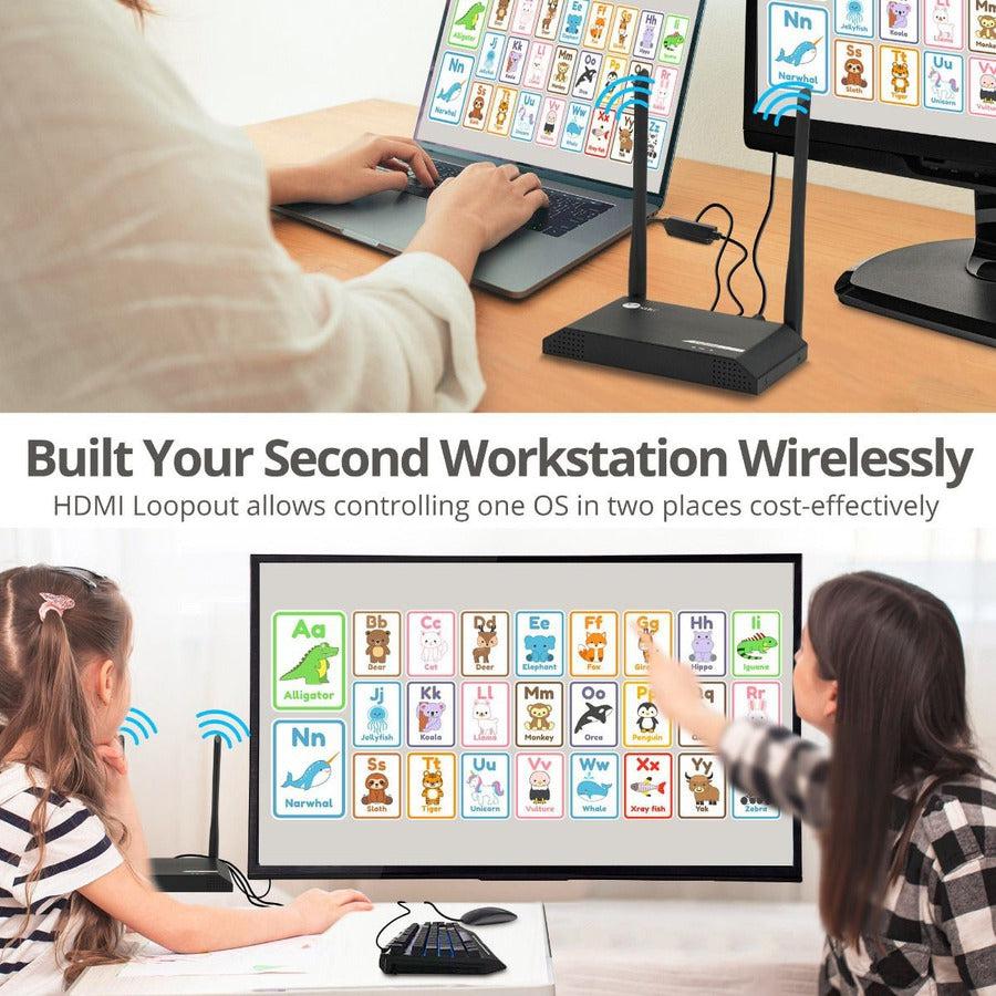 Full HD Wireless 1080p HDMI KVM Extender with Loopout - 150M CE-H26G11-S1