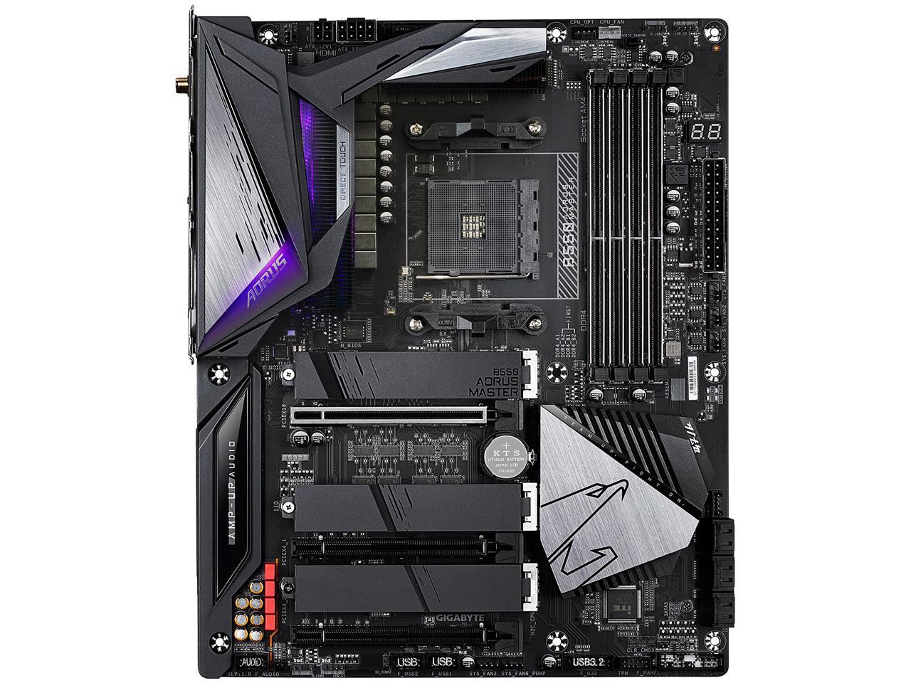 Gigabyte B550 Aorus Master Am4 Amd B550 Atx Motherboard With Triple M.2, Sata 6Gb/S, Usb 3.2 Gen 2, Wifi 6, 2.5 Gbe Lan, Pcie 4.0