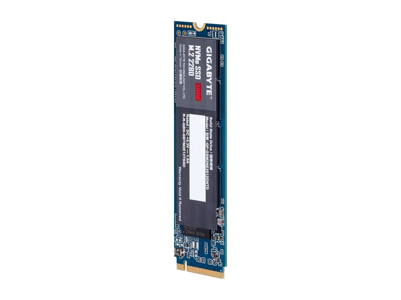Gigabyte M.2 2280 512Gb Pci-Express 3.0 X4, Nvme 1.3 Internal Solid State Drive (Ssd) Gp-Gsm2Ne3512Gntd