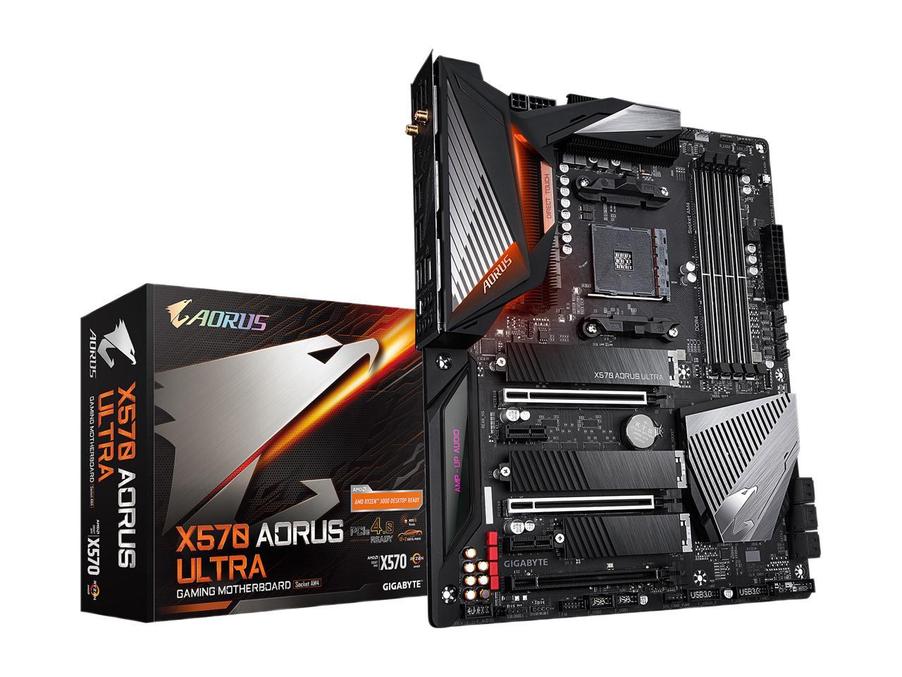 Gigabyte X570 Aorus Ultra Amd Ryzen 3000 Pcie 4.0 Sata 6Gb/S Usb 3.2 Amd X570 Atx Motherboard